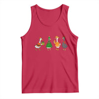 Christmas Ducks Tank Top Funny Animals Farm Lover Gift Xmas Light - Wonder Print Shop
