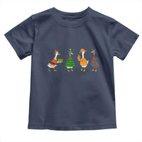 Christmas Ducks Toddler T Shirt Funny Animals Farm Lover Gift Xmas Light - Wonder Print Shop