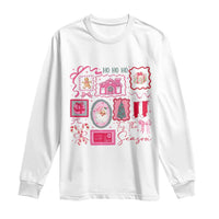 Pink Christmas Long Sleeve Shirt Old Xmas Vintage Pink Santa Claus - Wonder Print Shop