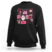 Pink Christmas Sweatshirt Old Xmas Vintage Pink Santa Claus - undefined
