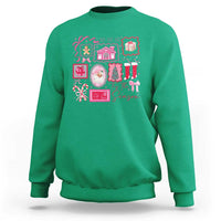 Pink Christmas Sweatshirt Old Xmas Vintage Pink Santa Claus - undefined