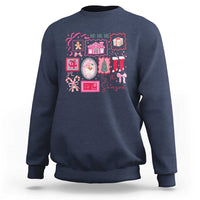 Pink Christmas Sweatshirt Old Xmas Vintage Pink Santa Claus - undefined