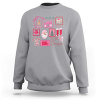 Pink Christmas Sweatshirt Old Xmas Vintage Pink Santa Claus - undefined
