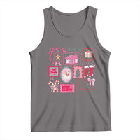 Pink Christmas Tank Top Old Xmas Vintage Pink Santa Claus - Wonder Print Shop