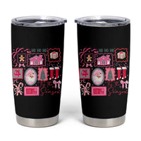 Pink Christmas Tumbler Cup Old Xmas Vintage Pink Santa Claus - Wonder Print Shop