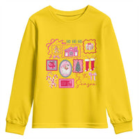 Pink Christmas Youth Sweatshirt Old Xmas Vintage Pink Santa Claus - Wonder Print Shop