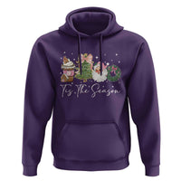 Christmas Tis The Season Hoodie Cute Winter Old Xmas Vintage Pink Santa Claus - Wonder Print Shop