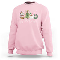 Christmas Tis The Season Sweatshirt Cute Winter Old Xmas Vintage Pink Santa Claus - Wonder Print Shop