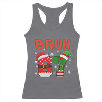 67 Christmas Racerback Tank Top Six Seven Bruh Funny Boys Kids Meme Pajamas Gen Alpha Slang - Wonder Print Shop