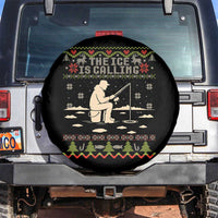 Funny Christmas Ice Fishing Spare Tire Cover Merry Fishmas Fish Fishing Ugly Xmas - Wonder Print Shop
