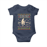 Funny Christmas Ice Fishing Baby Onesie Merry Fishmas Fish Fishing Ugly Xmas - Wonder Print Shop