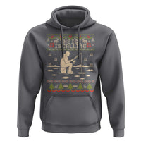 Funny Christmas Ice Fishing Hoodie Merry Fishmas Fish Fishing Ugly Xmas - Wonder Print Shop