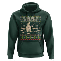 Funny Christmas Ice Fishing Hoodie Merry Fishmas Fish Fishing Ugly Xmas - Wonder Print Shop
