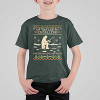 Funny Christmas Ice Fishing T Shirt For Kid Merry Fishmas Fish Fishing Ugly Xmas - Wonder Print Shop