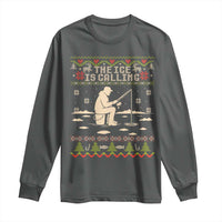 Funny Christmas Ice Fishing Long Sleeve Shirt Merry Fishmas Fish Fishing Ugly Xmas - Wonder Print Shop