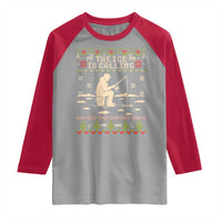 Funny Christmas Ice Fishing Raglan Shirt Merry Fishmas Fish Fishing Ugly Xmas - Wonder Print Shop