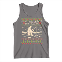 Funny Christmas Ice Fishing Tank Top Merry Fishmas Fish Fishing Ugly Xmas - Wonder Print Shop