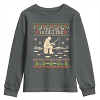 Funny Christmas Ice Fishing Youth Sweatshirt Merry Fishmas Fish Fishing Ugly Xmas - Wonder Print Shop