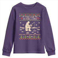 Funny Christmas Ice Fishing Youth Sweatshirt Merry Fishmas Fish Fishing Ugly Xmas - Wonder Print Shop