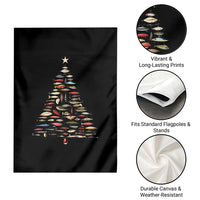 Fishing Lure Christmas Tree Garden Flag Retro Fisherman Xmas Fish Fly - Wonder Print Shop