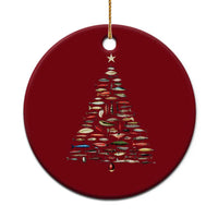 Fishing Lure Christmas Tree Ceramic Ornament Retro Fisherman Xmas Fish Fly - Wonder Print Shop