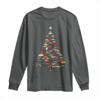 Fishing Lure Christmas Tree Long Sleeve Shirt Retro Fisherman Xmas Fish Fly - Wonder Print Shop