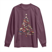 Fishing Lure Christmas Tree Long Sleeve Shirt Retro Fisherman Xmas Fish Fly - Wonder Print Shop