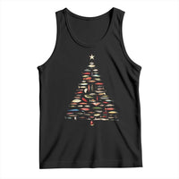 Fishing Lure Christmas Tree Tank Top Retro Fisherman Xmas Fish Fly - Wonder Print Shop