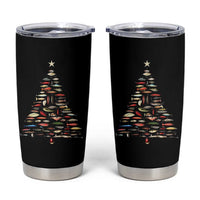 Fishing Lure Christmas Tree Tumbler Cup Retro Fisherman Xmas Fish Fly - Wonder Print Shop