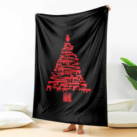 Funny Guns Christmas Throw Blanket 2nd Amendment Xmas Tree Gun Lovers - Wonder Print Shop