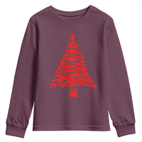 Funny Guns Christmas Youth Sweatshirt 2nd Amendment Xmas Tree Gun Lovers - Wonder Print Shop