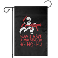 Now I Have A Machine Gun Garden Flag Funny Retro Christmas 90s Movie Santa Gun Lovers - Wonder Print Shop