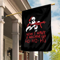 Now I Have A Machine Gun Garden Flag Funny Retro Christmas 90s Movie Santa Gun Lovers - Wonder Print Shop