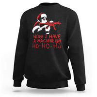 Now I Have A Machine Gun Sweatshirt Funny Retro Christmas 90s Movie Santa Gun Lovers - Wonder Print Shop