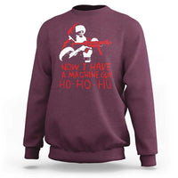 Now I Have A Machine Gun Sweatshirt Funny Retro Christmas 90s Movie Santa Gun Lovers - Wonder Print Shop