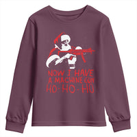 Now I Have A Machine Gun Youth Sweatshirt Funny Retro Christmas 90s Movie Santa Gun Lovers - Wonder Print Shop