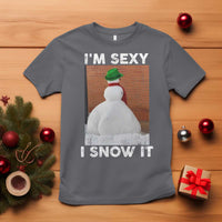 Sarcastic Snowman T Shirt Funny Christmas I'm Sexy and I Snow It - Wonder Print Shop
