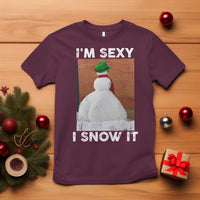 Sarcastic Snowman T Shirt Funny Christmas I'm Sexy and I Snow It - Wonder Print Shop