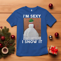 Sarcastic Snowman T Shirt Funny Christmas I'm Sexy and I Snow It - Wonder Print Shop