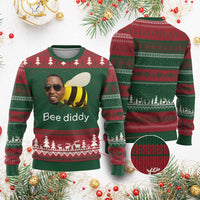 Bee Diddy Ugly Christmas Sweater Funny Weirdcore Dark Humor Internet Memes Gen-Z - Wonder Print Shop