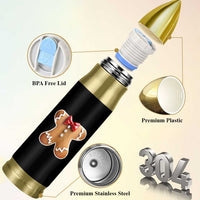 Gingerbread Man Bullet Tumbler Christmas Cookie Costume - Wonder Print Shop