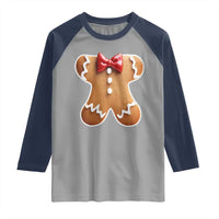 Gingerbread Man Raglan Shirt Christmas Cookie Costume - Wonder Print Shop