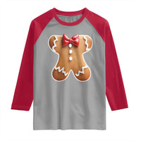 Gingerbread Man Raglan Shirt Christmas Cookie Costume - Wonder Print Shop