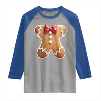 Gingerbread Man Raglan Shirt Christmas Cookie Costume - Wonder Print Shop