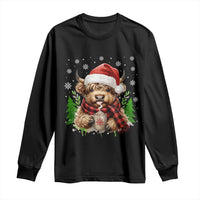 Christmas Cow Long Sleeve Shirt Funny Highland Cow Western Farmer Gift - Wonder Print Shop