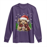 Christmas Cow Long Sleeve Shirt Funny Highland Cow Western Farmer Gift - Wonder Print Shop