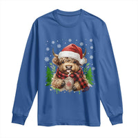 Christmas Cow Long Sleeve Shirt Funny Highland Cow Western Farmer Gift - Wonder Print Shop