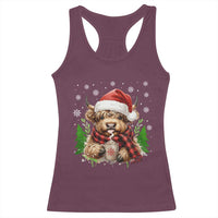 Christmas Cow Racerback Tank Top Funny Highland Cow Western Farmer Gift - Wonder Print Shop