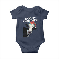 Christmas Cow Baby Onesie Funny Moo Ry Christmas Farmer Gift - Wonder Print Shop