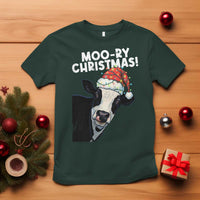 Christmas Cow T Shirt Funny Moo Ry Christmas Farmer Gift - Wonder Print Shop